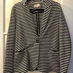 Philosophy Black and White Striped Blazer